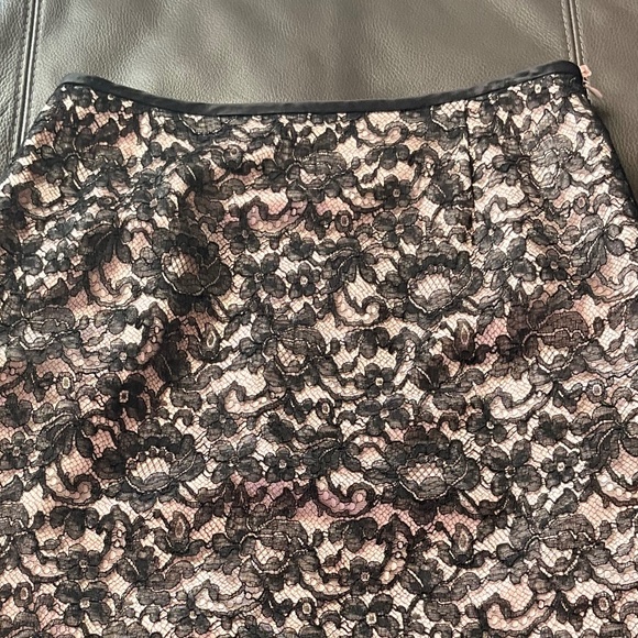 Escada Black Lace Pink Silk Pencil Skirt Coquette Romantic Party Holiday Glam 40 - Picture 2 of 11